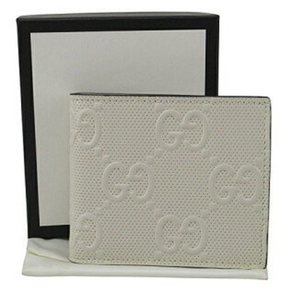 Gucci GG Leather Wallet Bifold White - Picture 1 of 5